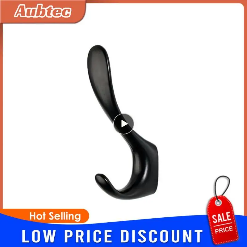 Wall Hook Black Clothes Hooks Wall Storage Towel Hook Coat Rack For Bathroom Kitchen Multifunctional Home Accessories