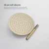 Brushed Gold Bathroom Faucet Shower System Set 3-Function Shower Diverter Valve Round 8/10/12/16 Inch RainShower Tap with bathtu 3