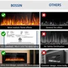 72 Inch Ultra-thin Silent Linear Electric Fireplace, Embedded Wall Mounted Fireplace, 12 Adjustable Flame Colors and Speeds 5