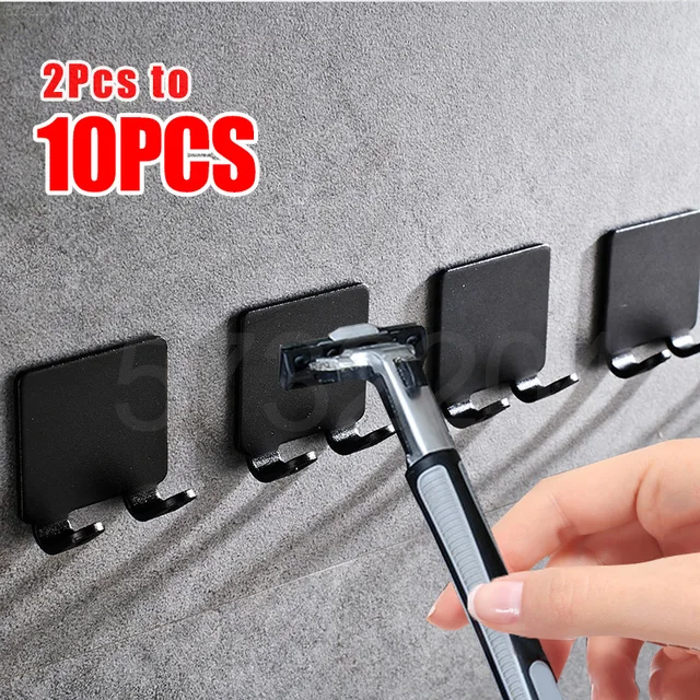 ผู้ถือมีดโกนโกนหนวด Multi-Function ผู้ชายโกนหนวดเครื่องโกนหนวด Hook ชั้นวางมีดโกน Rack ห้องน้ําห้องครัวอุปกรณ์เสริมตะขอ 1