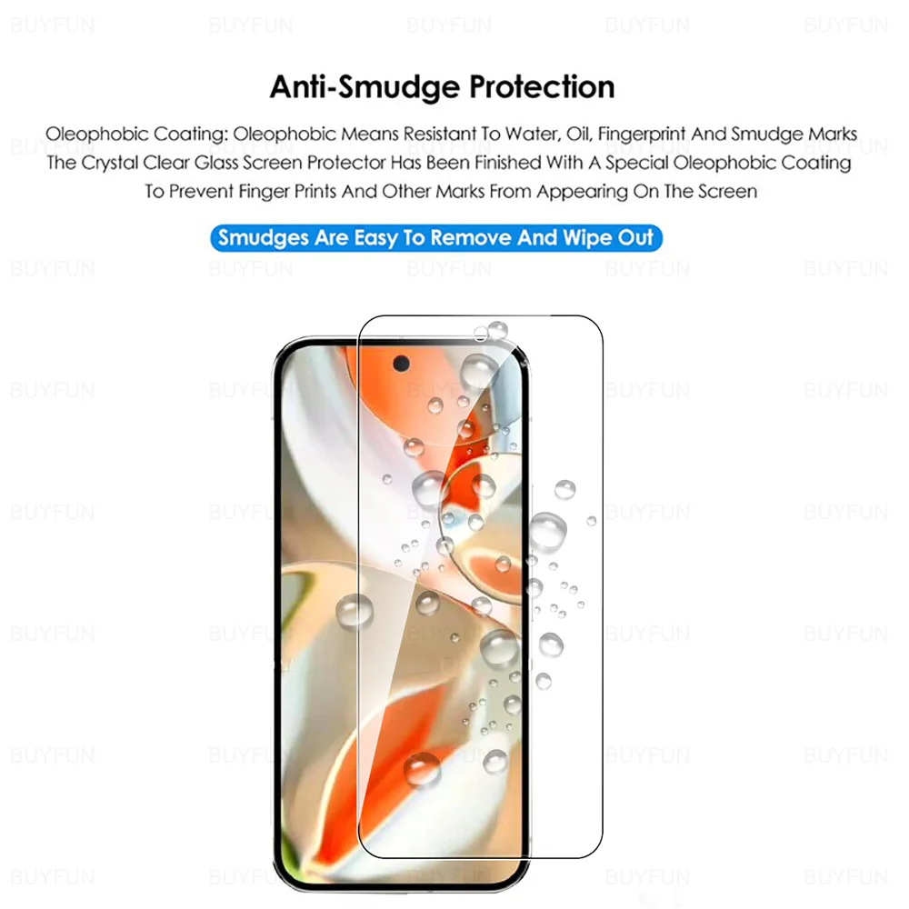 6-in-1 Full Cover Tempered Glass Screen Protector with HD Lens Film
