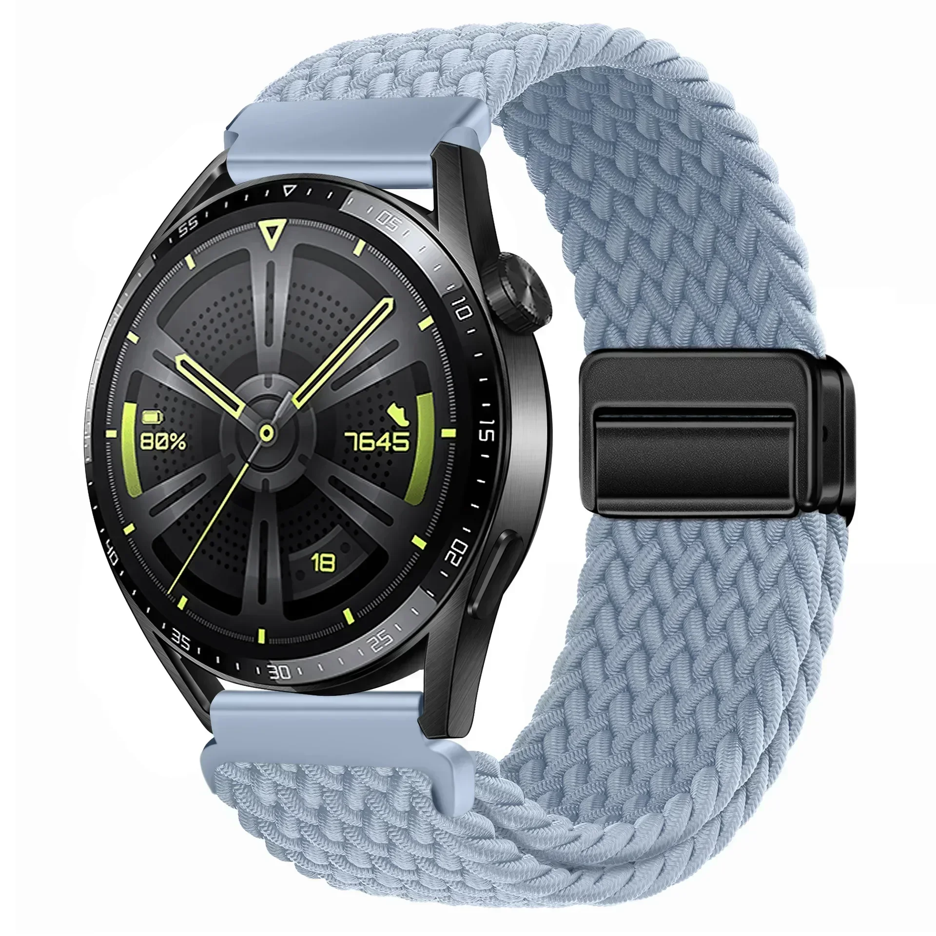 Braided Nylon Solo Loop with Magnetic Buckle - 22mm Sport Wristband Bracelet