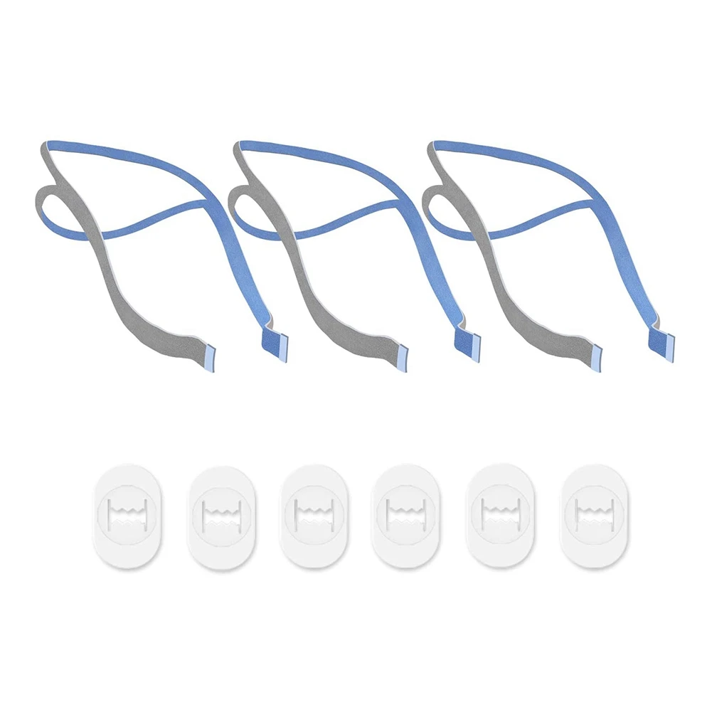 

Replacement Headgear Compatible for ResMed Airfit P10 Nasal Pillow CPAP Strap 3 Shoulder Straps and 6 Adjustment Clips A
