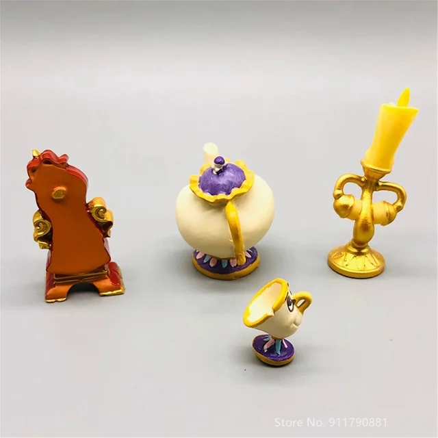 Disney Beauty and The Beast 4Pcs Children's Cake Decorating Home with Animated Character Gifts Interior Decorating Hands 2