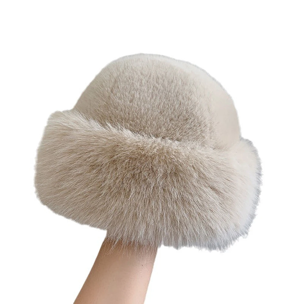 Fur Hat 1Pcs Winter Women Warm with Imitation Fur