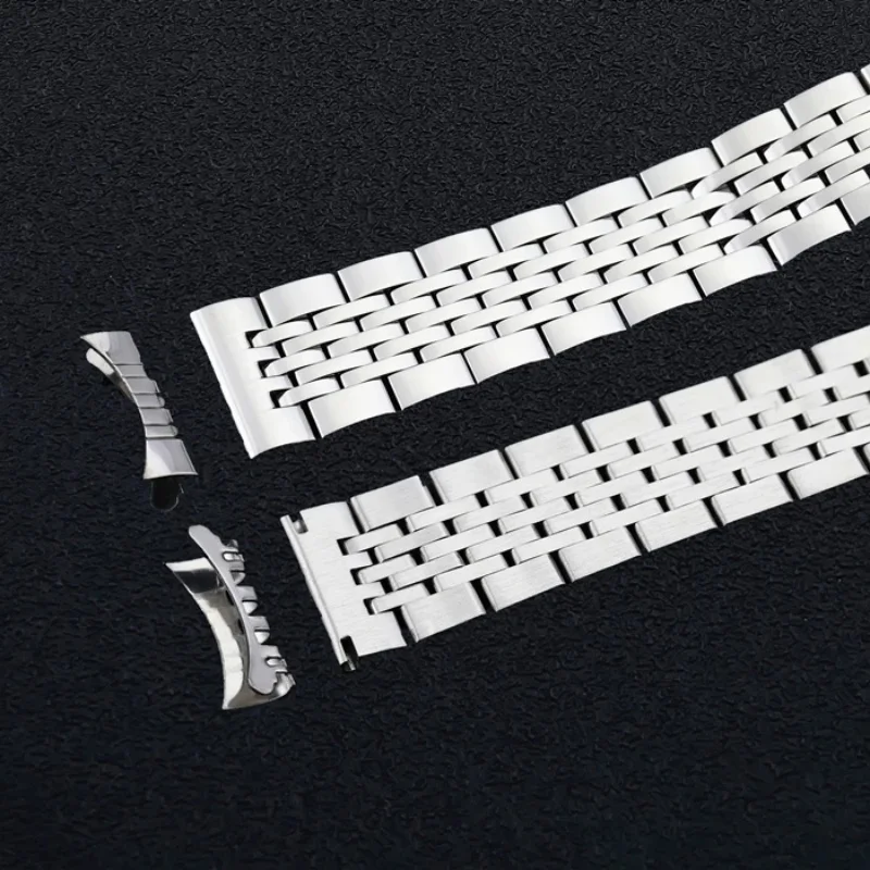 Premium Stainless Steel Watch Strap with Metal Butterfly Buckle - Waterproof Band Accessories