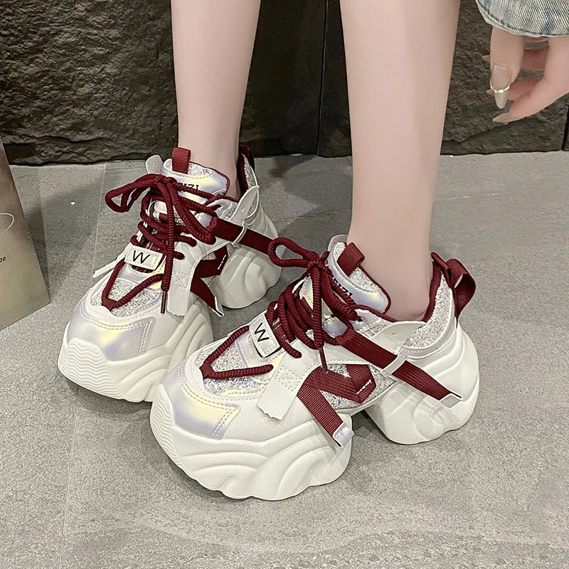 Chunky Sneakers Cheap Shoes Under $20 Women Autumn Spring Chunky