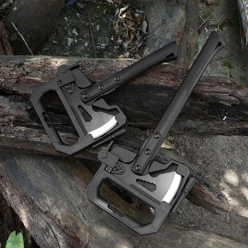 Multifunctional tactical axe open axe head knife outdoor defense survival camping tree chopping wood axe worker axe with sheath 6