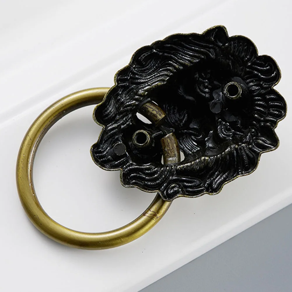 Description Picture 6 of itemVintage Door Handle Lion Head Cabinet Knobs Zinc Alloy Antique Cupboard Wardrobe Drawer Pull Furniture Hardware