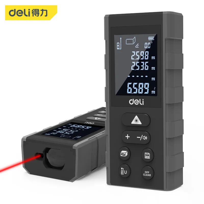 Deli laser range finder, automatic level distance meter, electronic analysis measuring instrument, 50m 70M 100m