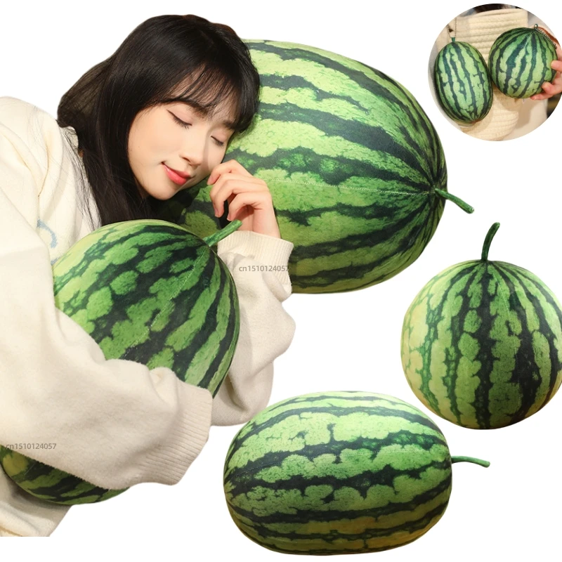ULTECHNOVO Wassermelone Kissen - Realistisches Plüschkissen 25cm Gemütlich
