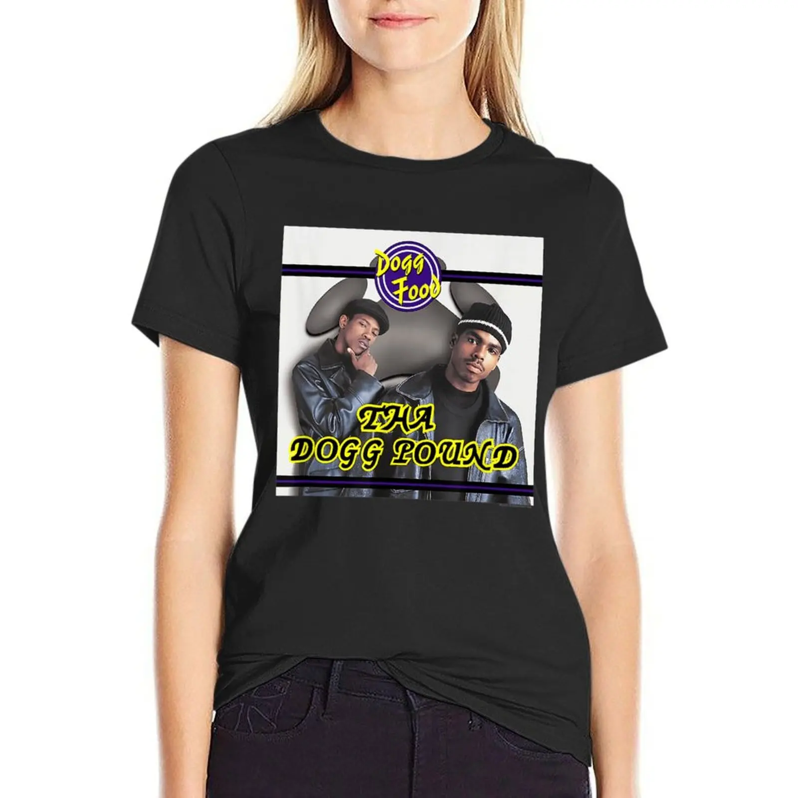 

Футболка Dogg с изображением еды, летняя одежда, футболки оверсайз с рисунком аниме для женщин