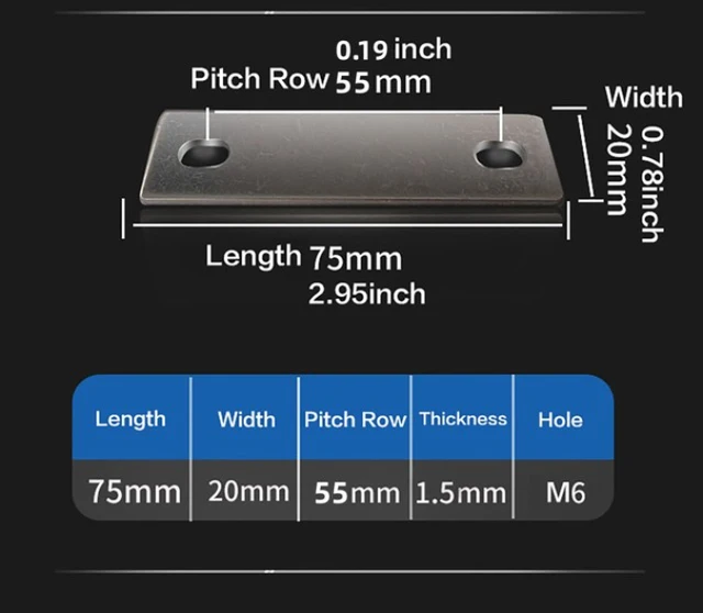 Bus Bars Connector Red Copper Nickel Plate Pitch Row 50mm 4PCS Pitch Row 1.96IN