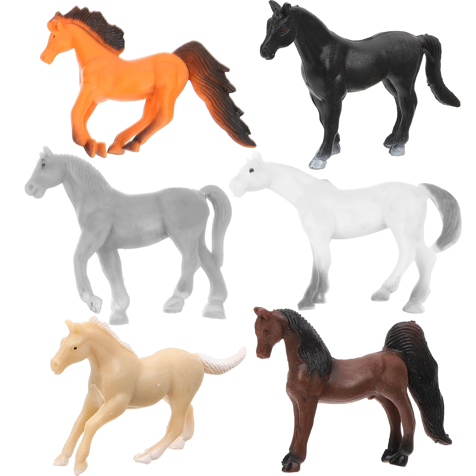 

12 Pcs Miniature Horse Figurine Sculpture Toys for Girls Educational Cognitive Desktop