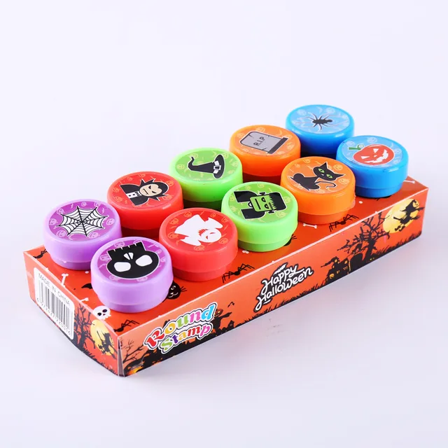 10pcs Assorted Stamps for Kids Children Toy Stamps Cartoon Stamp Smiley Face Seal Scrapbooking DIY Painting Photo Album Decor 6