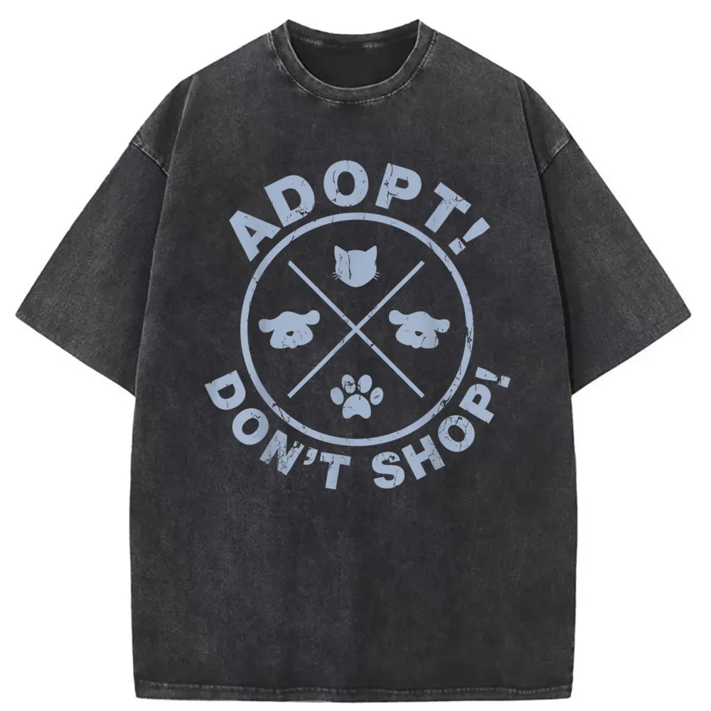 

Dont Shop Adopt Tshirt Rescue Anima T Shirt for Men Funny Customized Long Sleeve Washed Coupons Men's Sweatshirts