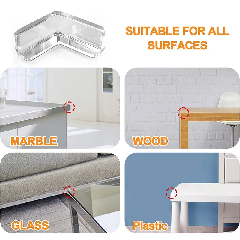 Silicone table corner protector furniture corner protector Self-adhesive furniture corner guards For children baby table edge protection cover 5/10/20Pcs