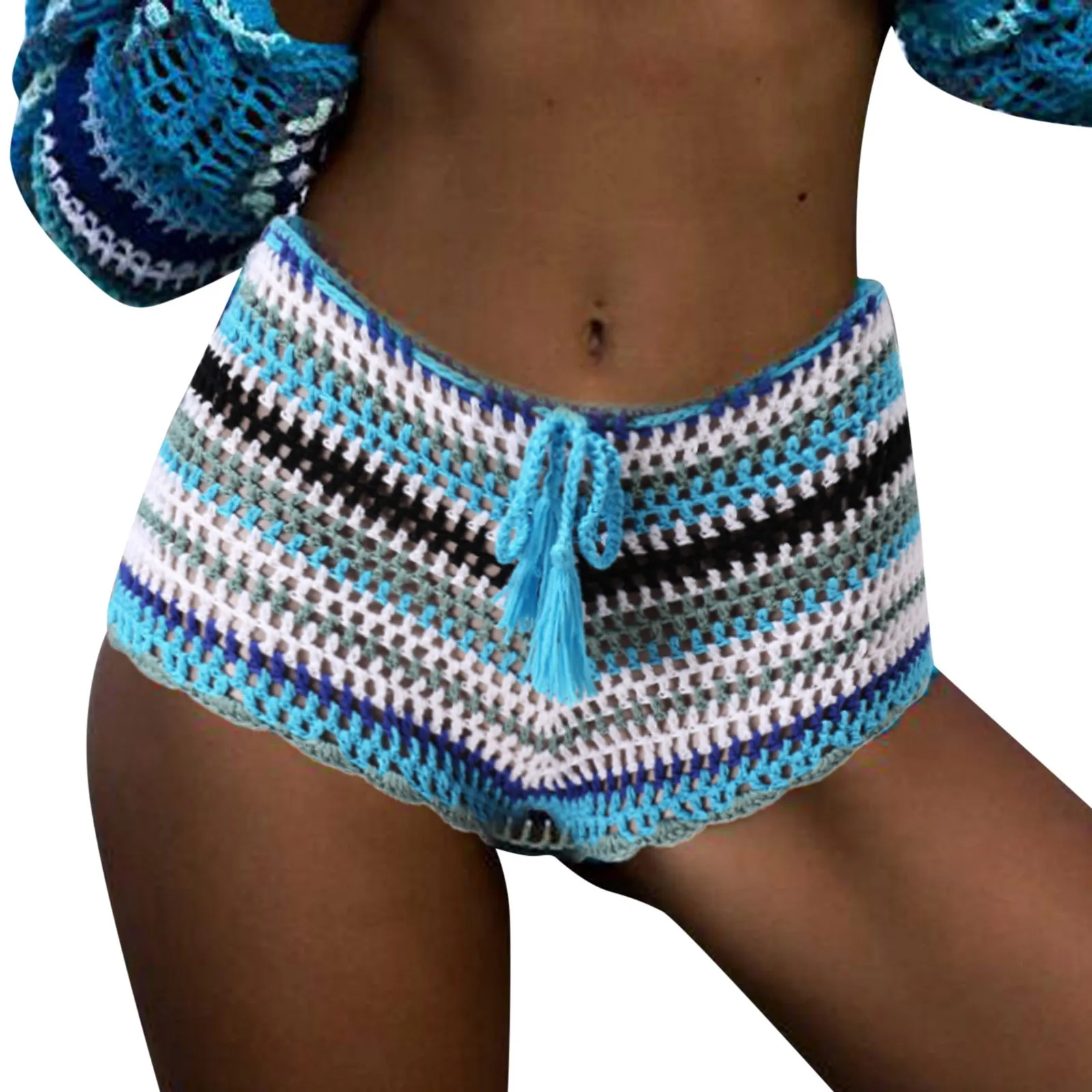 Femmes Crochet Évider Bikini Cache-Maillot De Bain Cordon Tricoté Shorts De Plage Vacances D'Été Bas De Bikini 2025 Nouveau 8 S120A975Ac49F4A11Badc476F0F174C70E