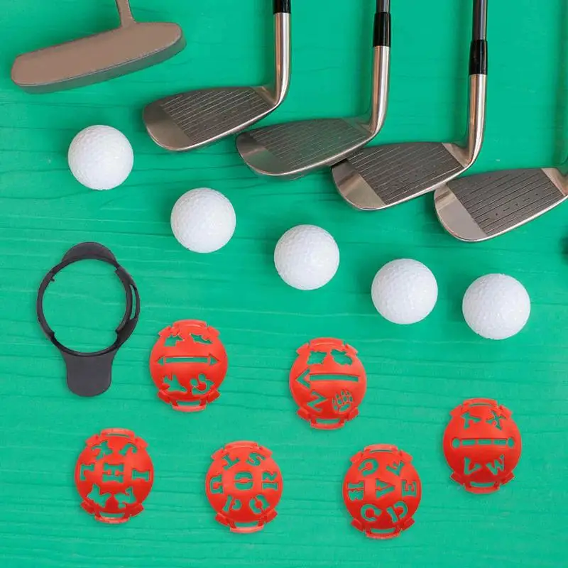 6Pcs/Set Golf Ball Line Liner Marker Template Drawing Alignment Marks Sign Tool Durable And Reusable Golf Scriber Accessories