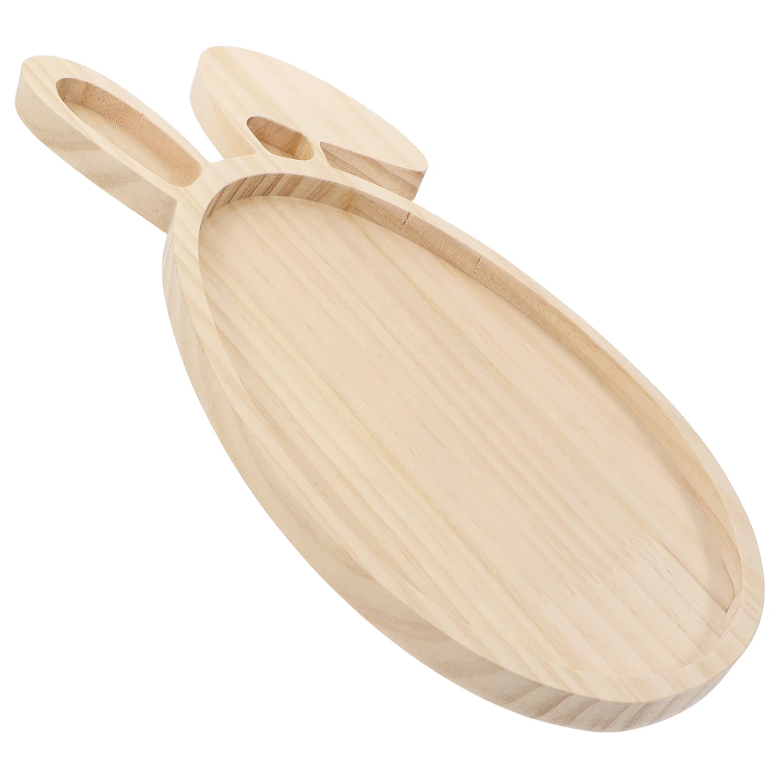 Ears Tray Bunny Serving Wood Plates Three Dimensional Easter Shaped Wooden Dish Decor Home Accessories 3