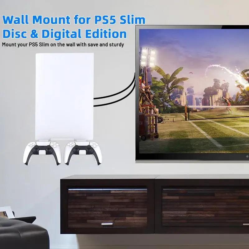 Game Console Rack Wall Mounted Versatile & Sturdy Shelves Heat Dissipation Wall Floating Shelf Wall Mounted Floating Stand