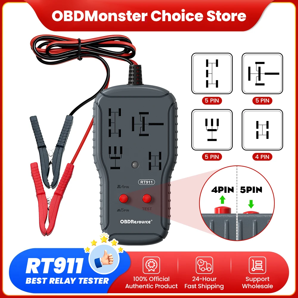 New Best Relay Tester 12V 24V Car Universal Electronic Circuit Detector Voltage Tester Battery Checker Auto Relay Tester Repair