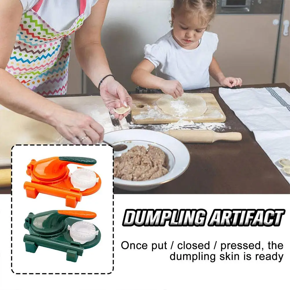 

3 In1 Dumpling Maker DIY Kit Wrapper Presser Manual Kitchen Molder Empanadas Machine Dough Skin Gadgets Labor-Saving Raviol N0Z3