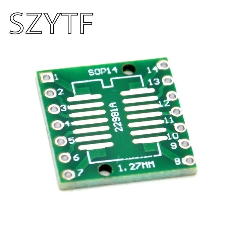 Adapter plate SOP14 SSOP14 TSSOP14 SMD turn DIP 0.65 / 1.27mm 10pcs/bag for adapter plate
