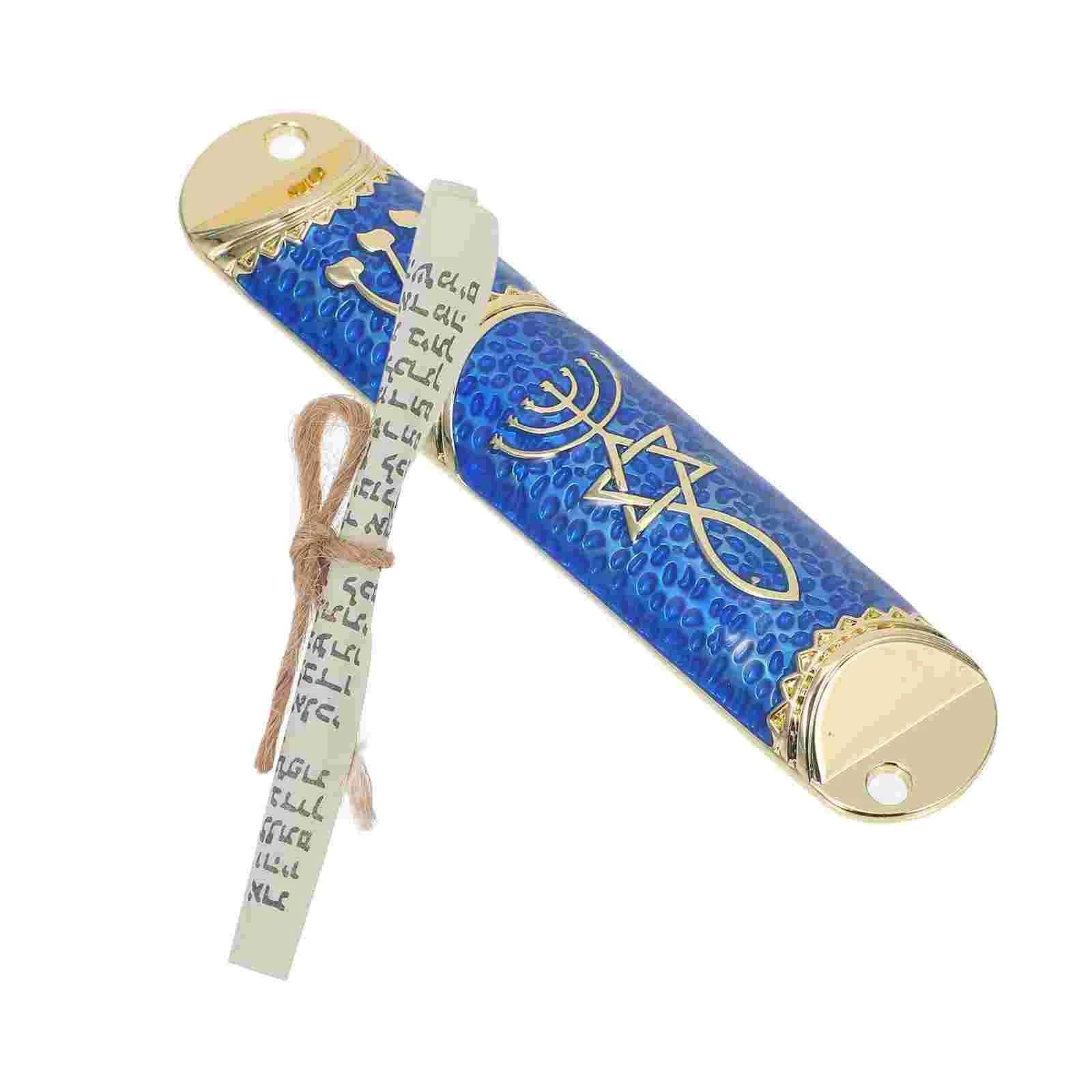 Mezuzah Scroll Jewish Door Practical Mezuza Metal Mezuza Plaque Judaica Gift with Scroll 5