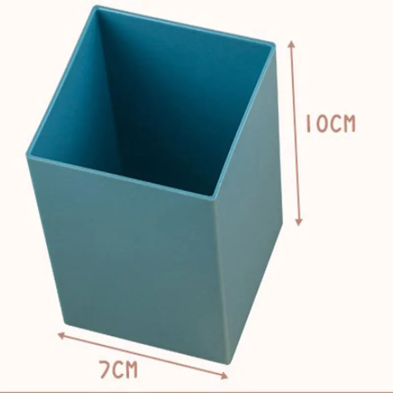 Simple Candy Colour Student Multifunctional Stationery Pen Holder Ins Square High Value Large Capacity 3