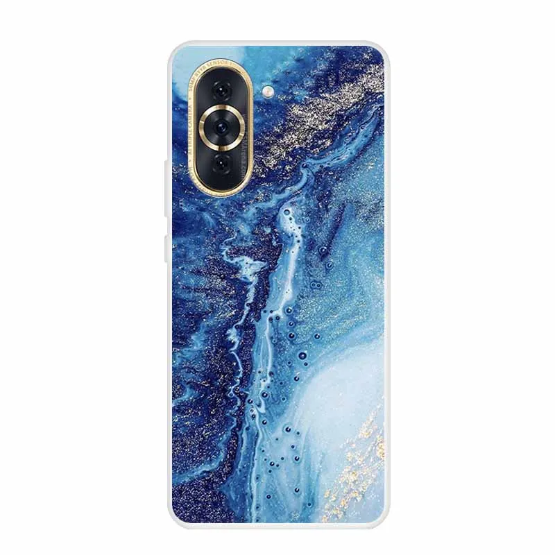 Huawei Nova 10 Pro Clear Marble Soft TPU Silicone Back Cover – Elegant Protective Case