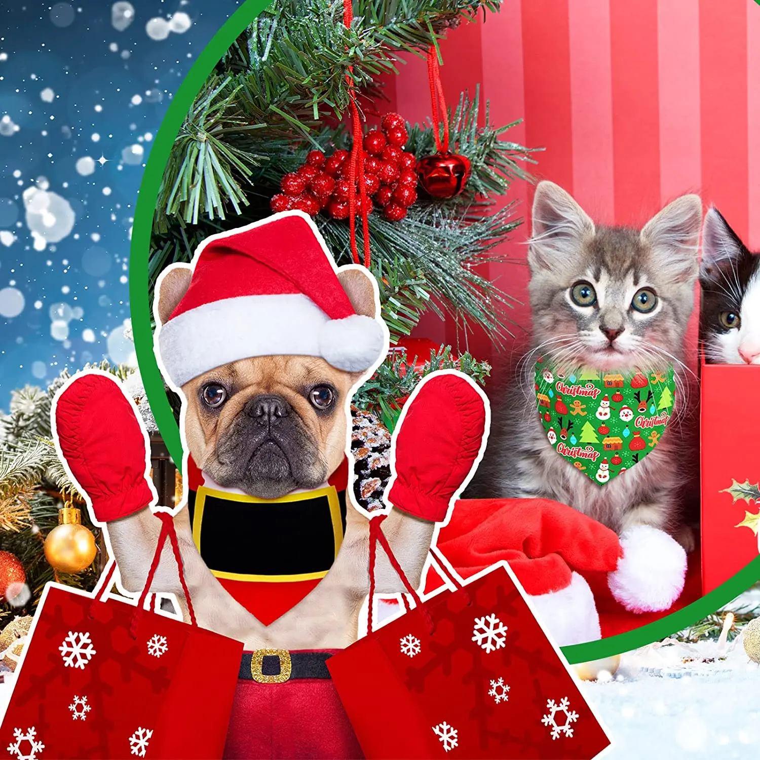 30PCS Holiday Dog Bandanas – Christmas, Thanksgiving & Halloween Scarves 4