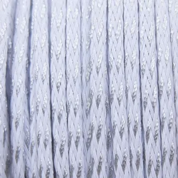 Multi - Length Braided Cable Sleeve - Durable Nylon Sheath for Wire Insulation and Protection (White Sliver Silk)