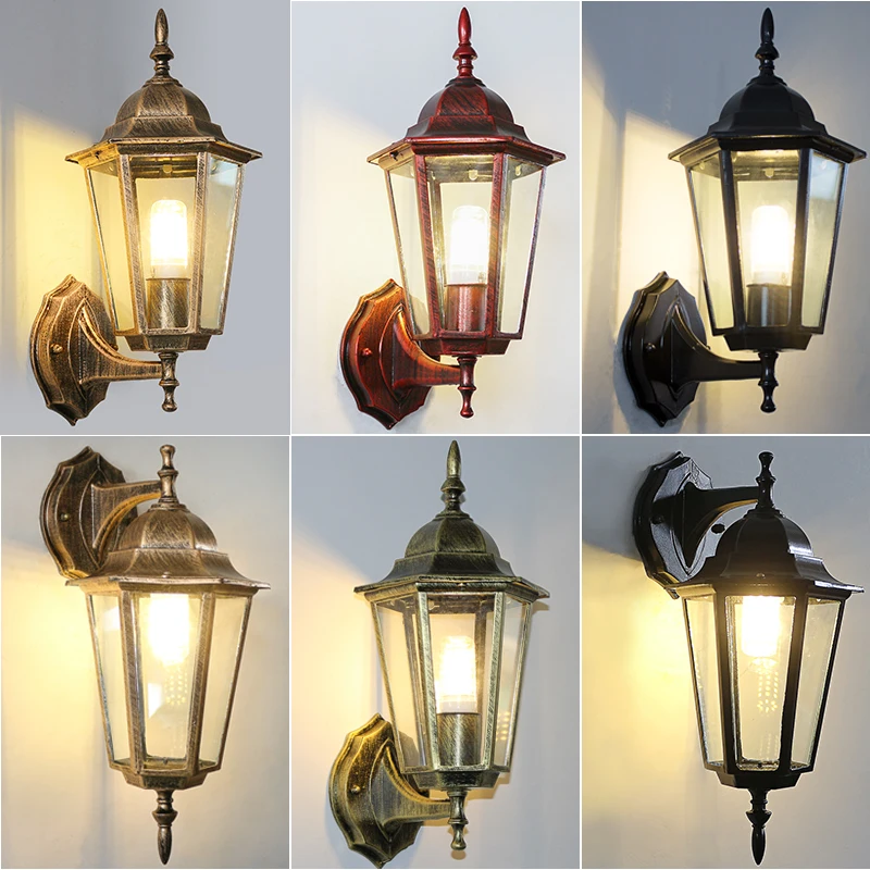 Retro Outdoor Wall Lights Nordic Corridor Balcony Wall Lights Waterproof Garden Outdoor Decorative Modern