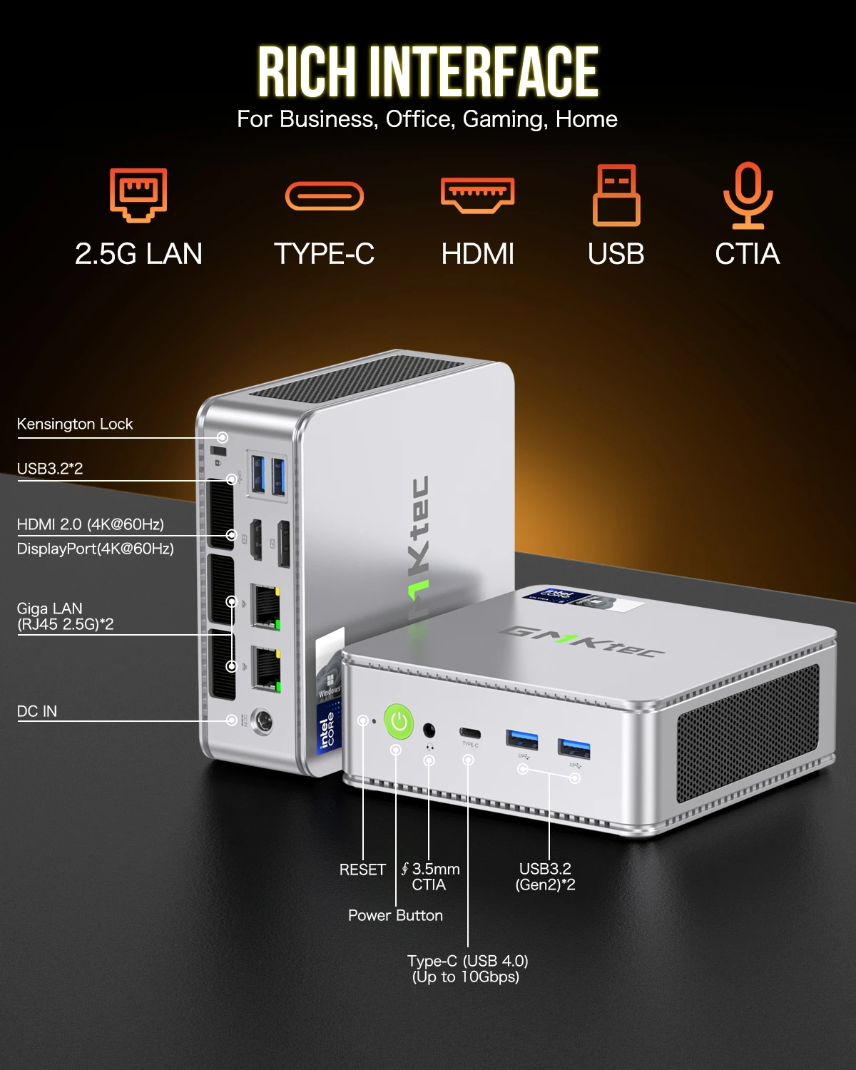 Gmktec-Mini intel core Ultra 5 pc,nucboxシステム,窓11pro