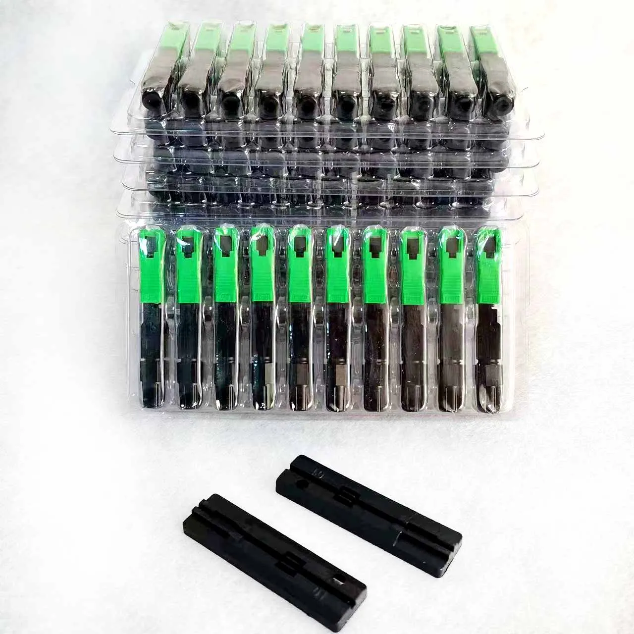 

100pcs SC APC Fast Connector Embedded Connector FTTH Tool Cold Fiber Fast Connector SC Fiber Optic Connector