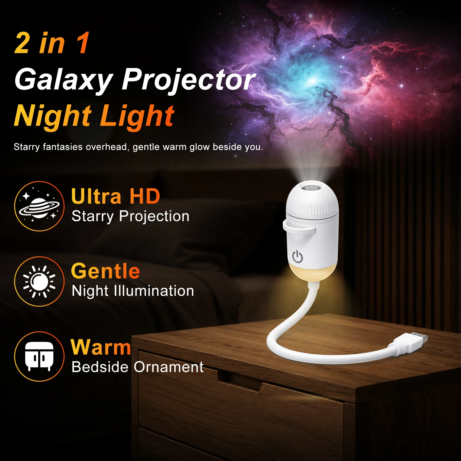 รูปสินค้า ไฟฉาย USB ปรับระยะโฟกัส สร้างบรรยากาศหลากหลาย