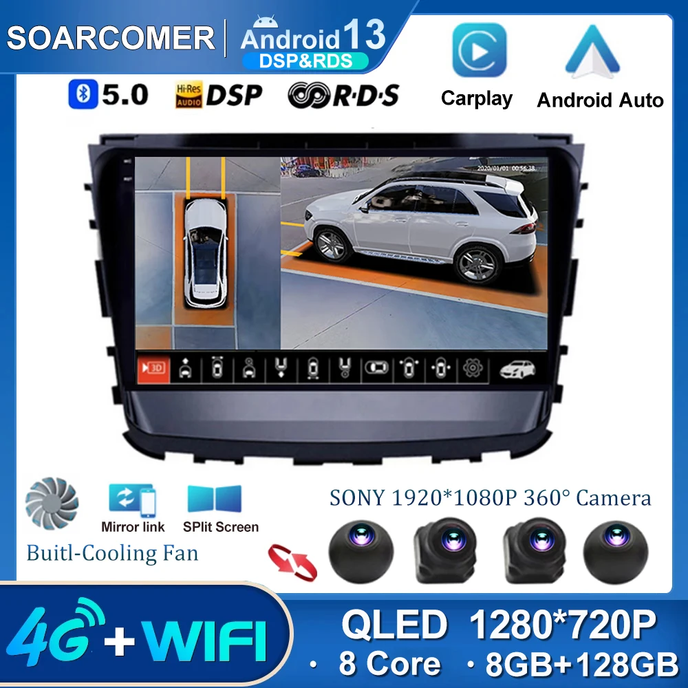 

Android 13 Car Radio For SsangYong Rexton 2019 Video Player Auto Multimedia GPS Stereo Carplay 4G Rear View No 2Din DVD