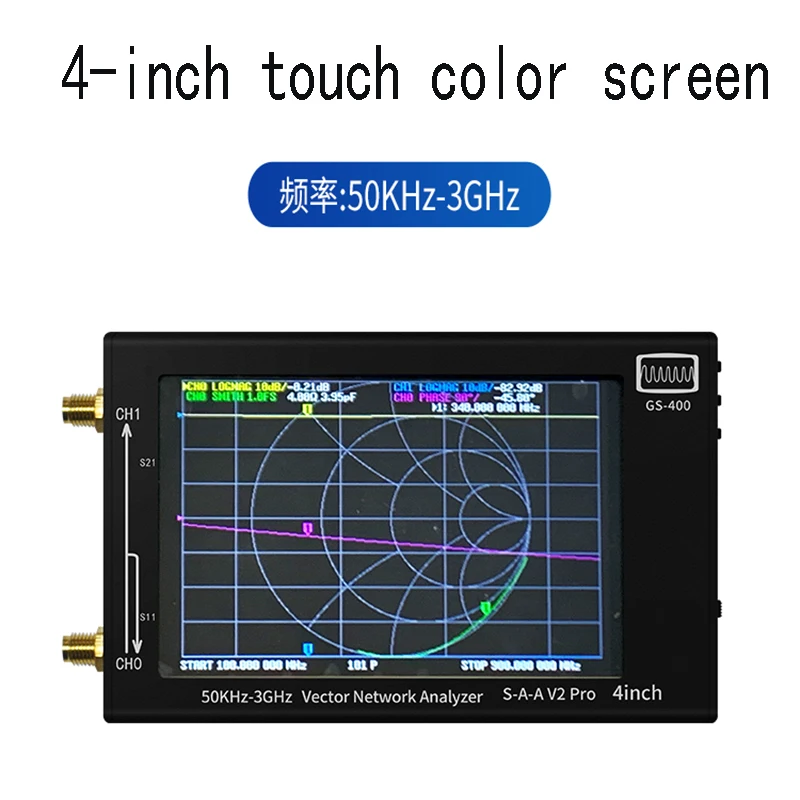 

50Khz-3Ghz Vector Network Tester SAA2 3G Portable Analyzer NanoVNA V2 PRO Antenna Tester