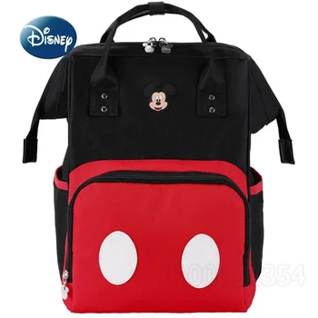 Disney New Borsa per pannolini Zaino Borsa per pannolini per bambini in cartone animato Zaino di marca di lusso Borsa per bambini originale di grande capacità multifunzionale 1