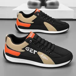 Men Casual Sneakers Trend Pu Leather Breathable Male Running Shoes Non-Slip Footwear Vulcanized Shoes Outdoor Non-slip Trainers