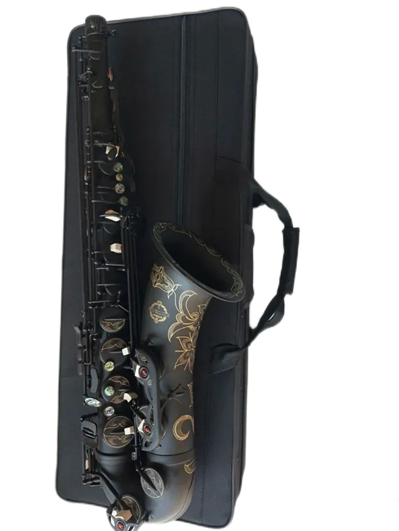 

Best Quality Professional New SUZUK Tenor Saxophone B flat Music Woodwide instrument Super Black Nickel Gold Sax Gift With mouth