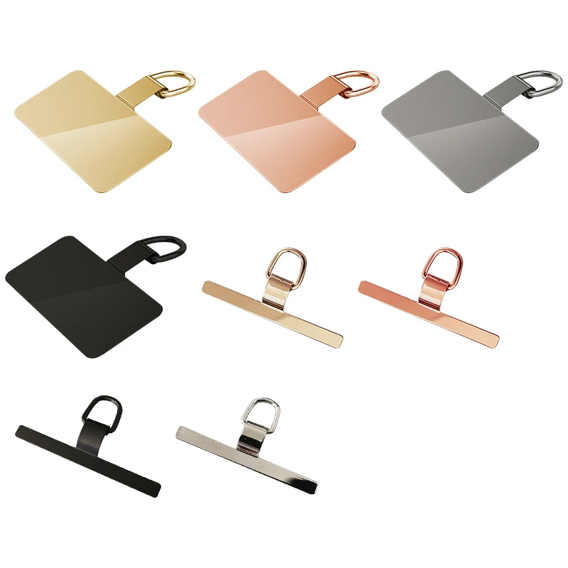 Phone Tether Patch Universal Metal Phone Lanyard Patch Anti-Lost Replacement Attachment Hanging Cord Tab Stainless Steel Cellphone Straps Cards