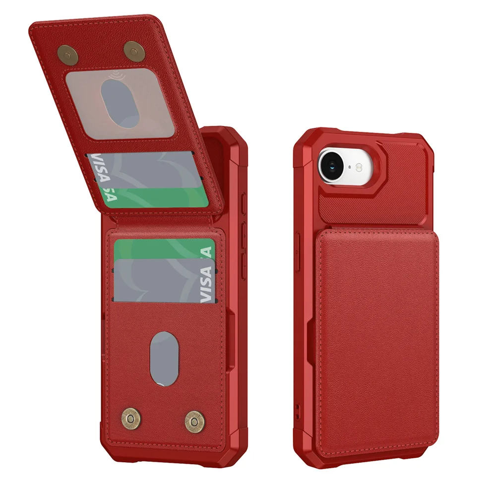 Enhanced Leather Wallet with Card Holder and Shockproof Phone Case Cover