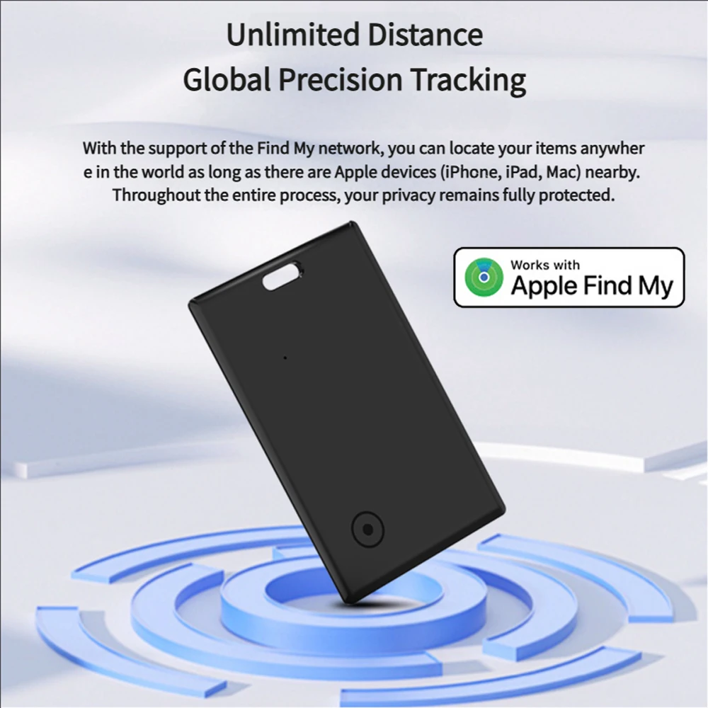 Smart GPS Tracker Waterproof Ultra-thin Card Locator Wallet Passport Anti-loss Device Mobile Keys Pet Elderly Kids for Find My