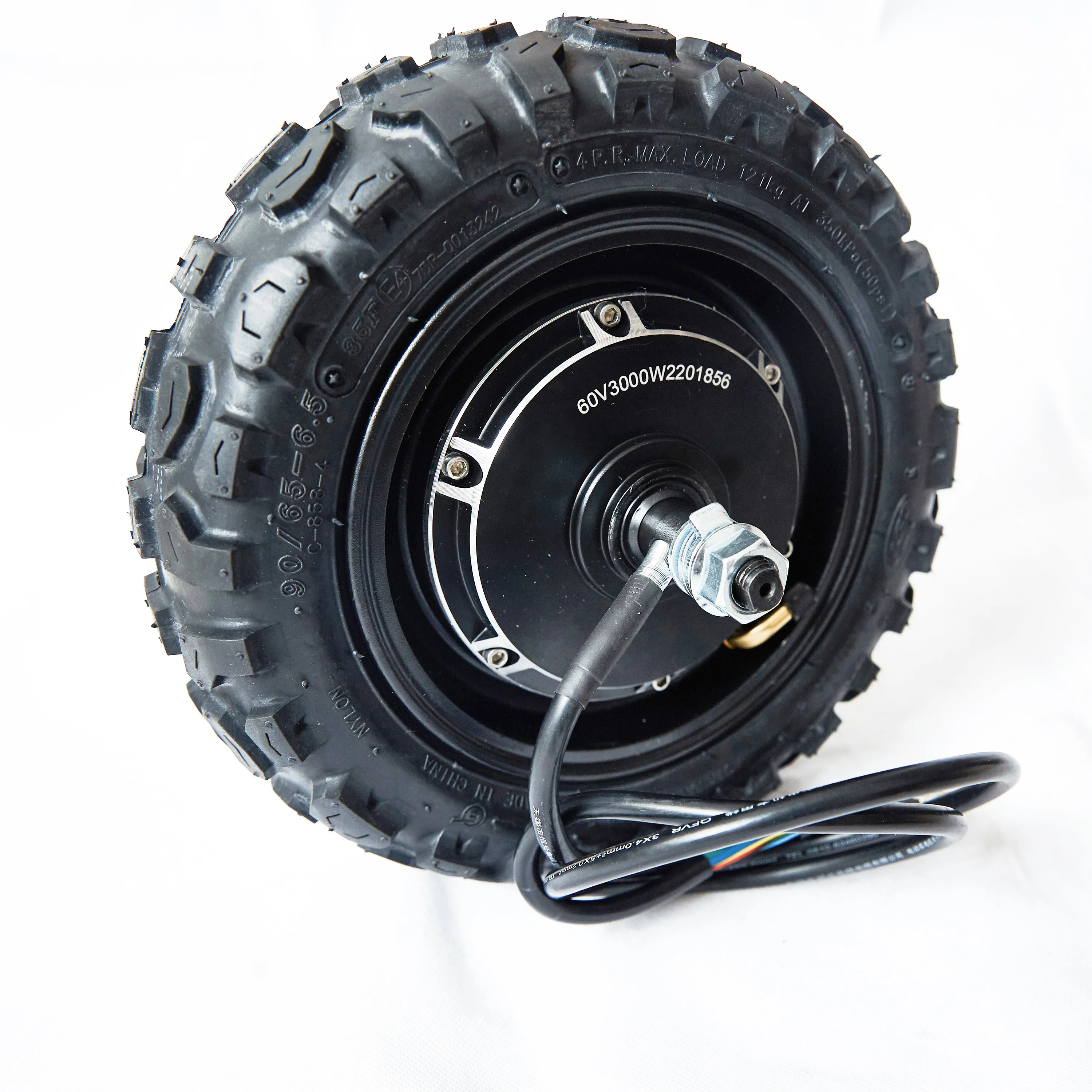 

55-90km/h 11" OffRoad Tyres 11inch 60v 1600w 72v 3000w Hub Motor Wheel For Foldable Standing Dual Drive Scooter Takeaway Bicycle