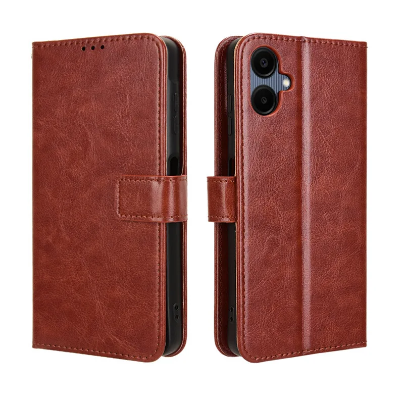Magnetic Leather Flip Case with Card Holder and Anti-Drop Protection