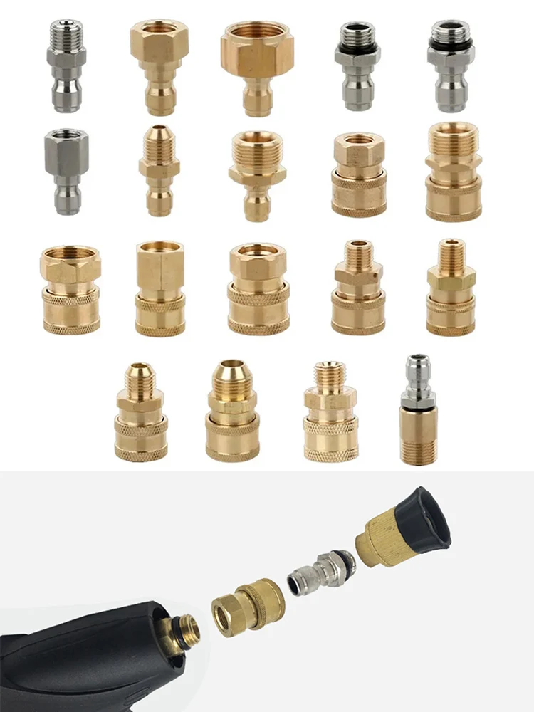 

1/4 Inch Quick Release Connector Coupler Fitting For Electric High Pressure Washer & Garden Hose Cleaning Tools Accessories