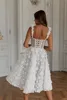 Customized Spaghetti Strap A-Line robes de soirée V Neck Knee-Length Evening Dresses Applique Valentines Day Wedding Dress AE505 6