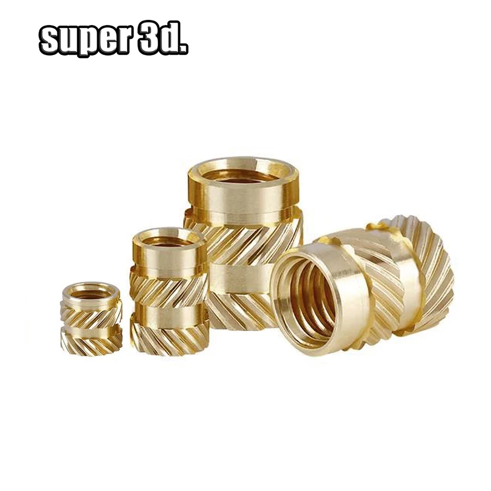Uxcell 50Pcs M4 Threaded Inserts Metric Knurled Nuts Brass Heat-Set - View #3